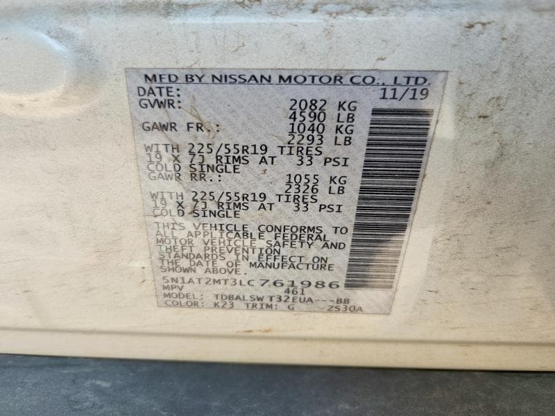 2020 NISSAN ROGUE SL 13