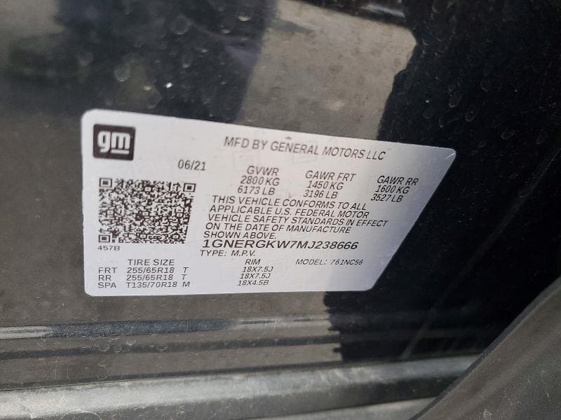 2021 CHEVROLET TRAVERSE LT 13