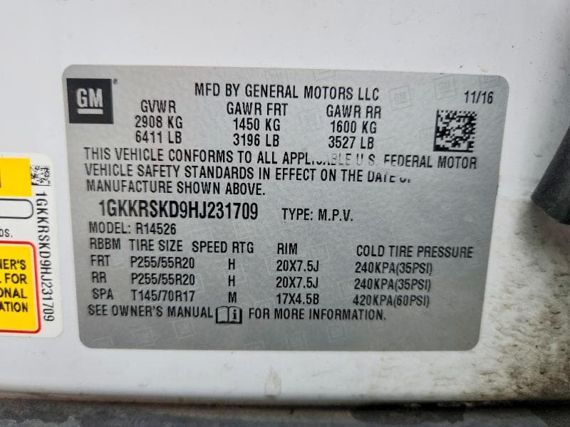 2017 GMC ACADIA LIMITED SLT-2 13