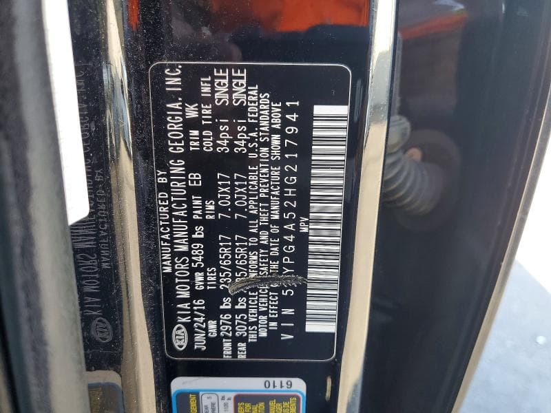 2017 KIA SORENTO LX V6 13