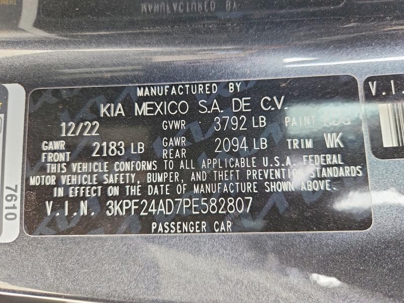 2023 KIA FORTE LXS 12