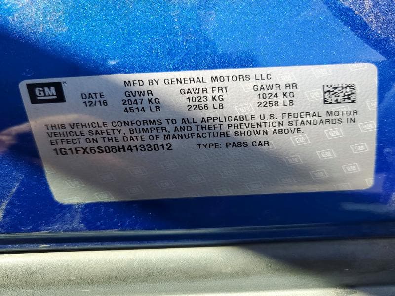 2017 CHEVROLET BOLT EV PREMIER 12