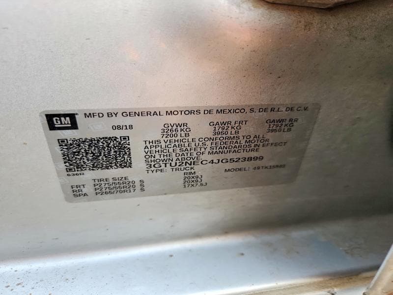 2018 GMC SIERRA K1500 SLT 12