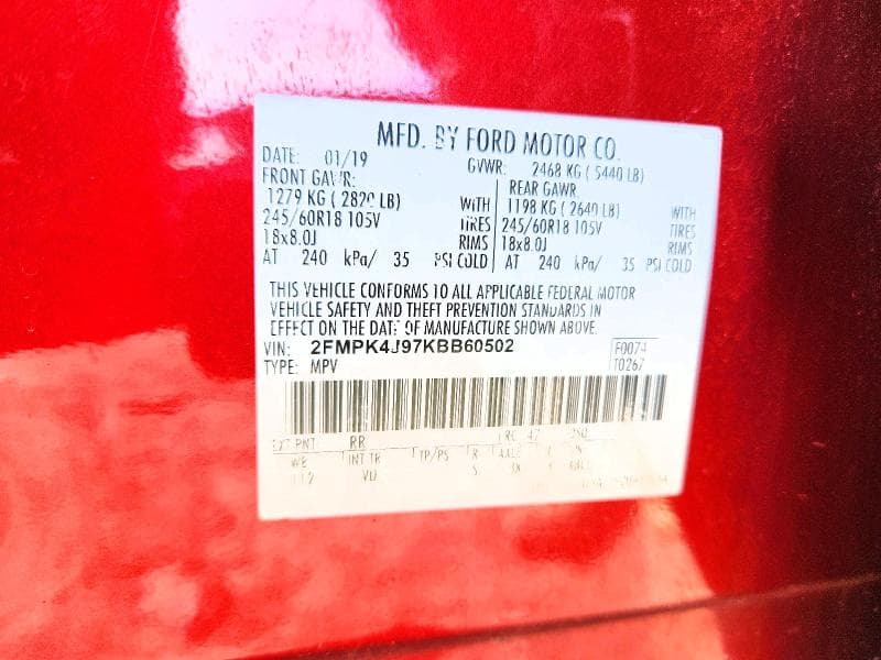 2019 FORD EDGE SEL 14
