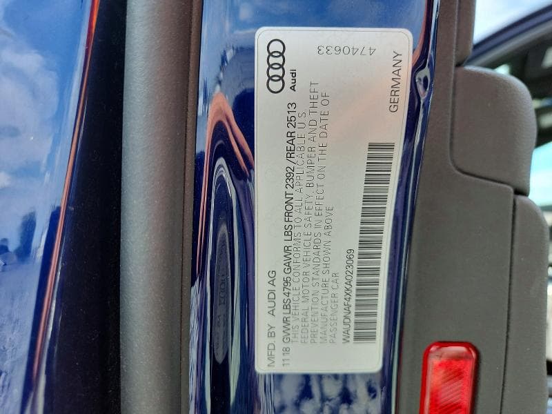 2019 AUDI A4 PREMIUM 12