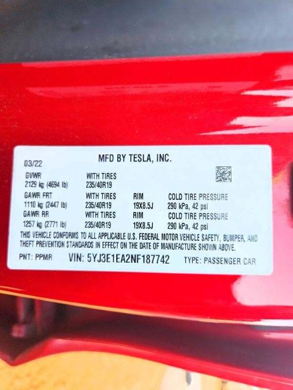 2022 TESLA MODEL 3 13