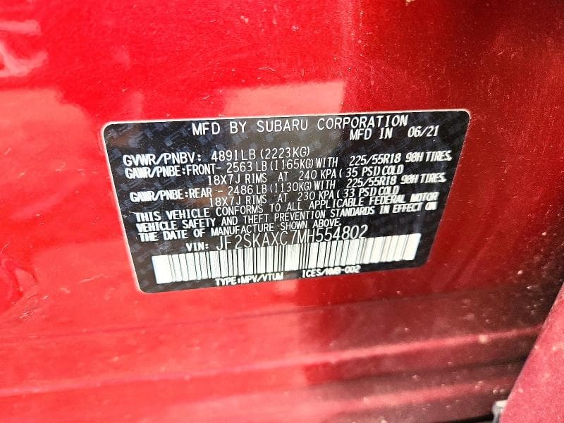 2021 SUBARU FORESTER TOURING 13