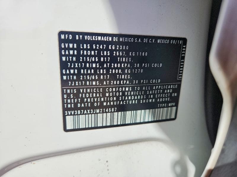 2018 VOLKSWAGEN TIGUAN SE 13