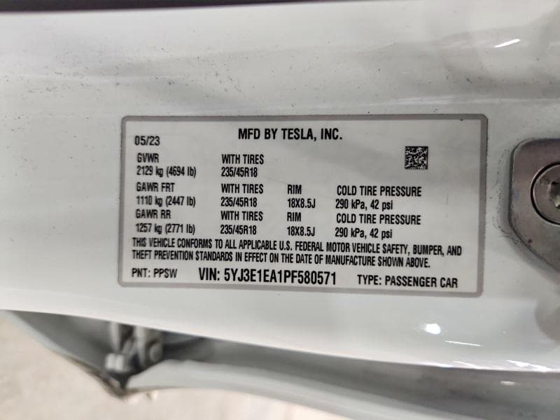 2023 TESLA MODEL 3 12