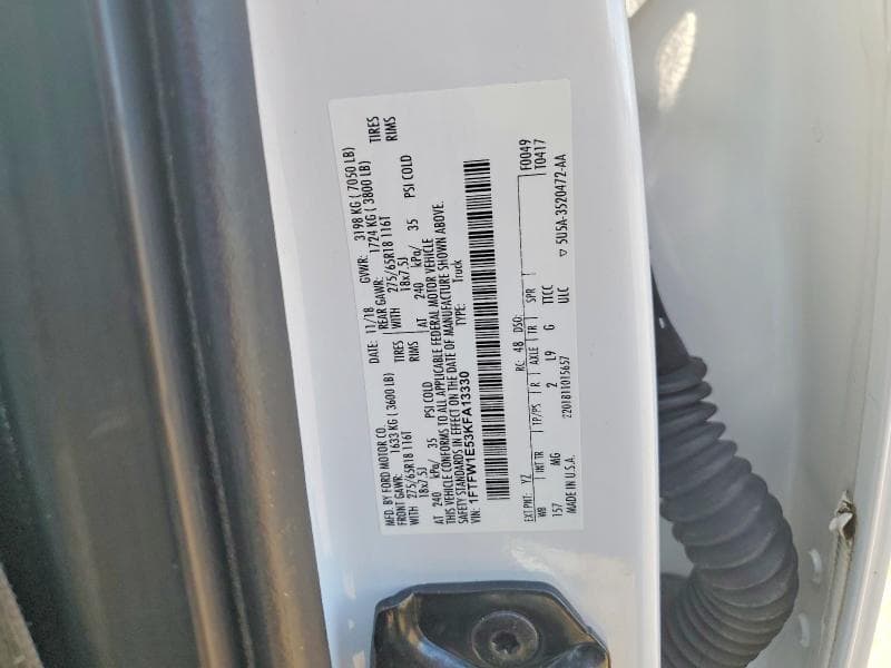 2019 FORD F150 SUPERCREW 12