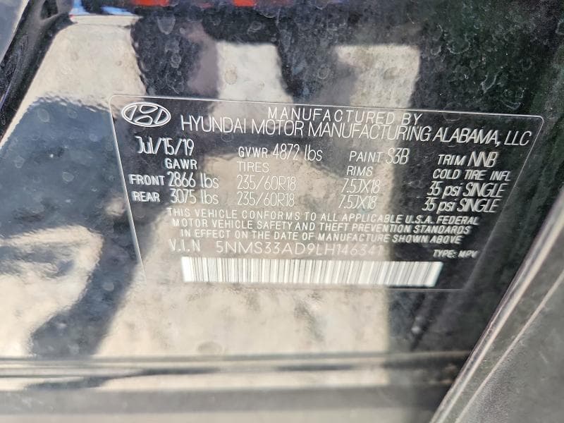 2020 HYUNDAI SANTA FE SEL 13