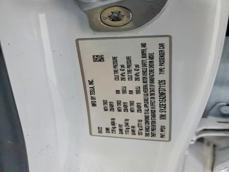 2022 TESLA MODEL 3 12
