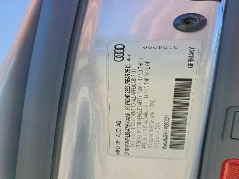2017 AUDI A4 PREMIUM 12