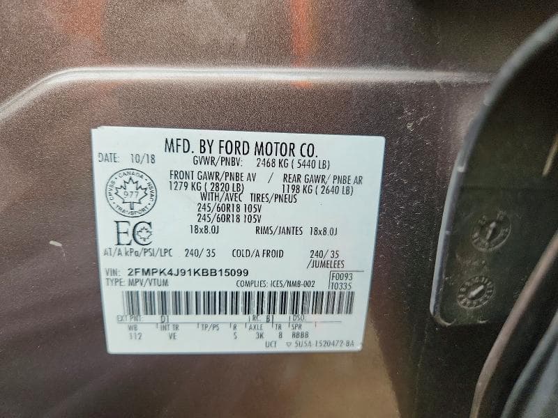 2019 FORD EDGE SEL 13