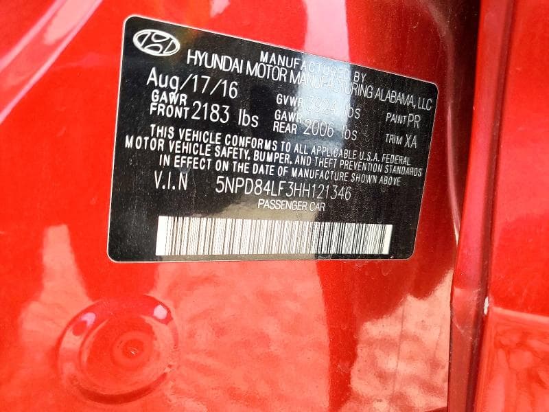 2017 HYUNDAI ELANTRA SE 12