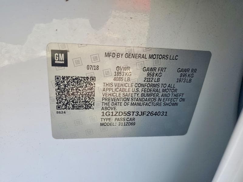 2018 CHEVROLET MALIBU LT 13