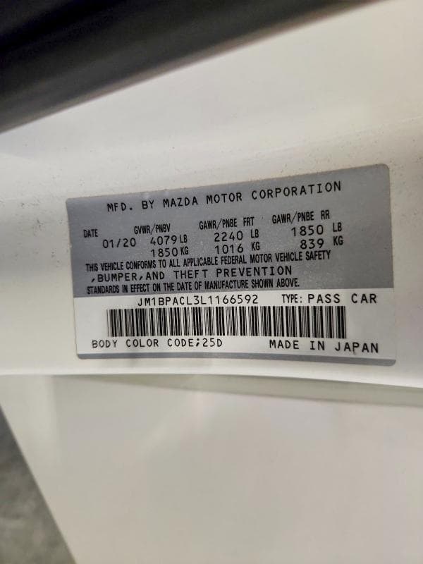 2020 MAZDA 3 SELECT 12