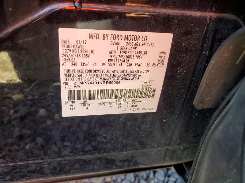 2019 FORD EDGE SEL 13