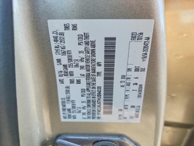 2017 FORD ESCAPE TITANIUM 14