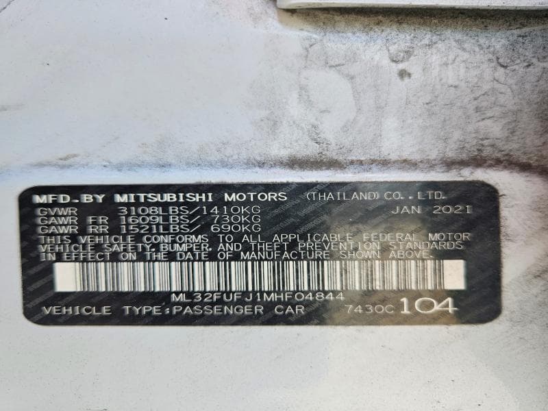 2021 MITSUBISHI MIRAGE G4 ES 12