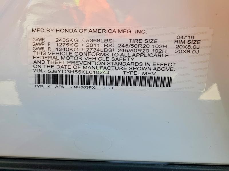 2019 ACURA MDX TECHNOLOGY 13