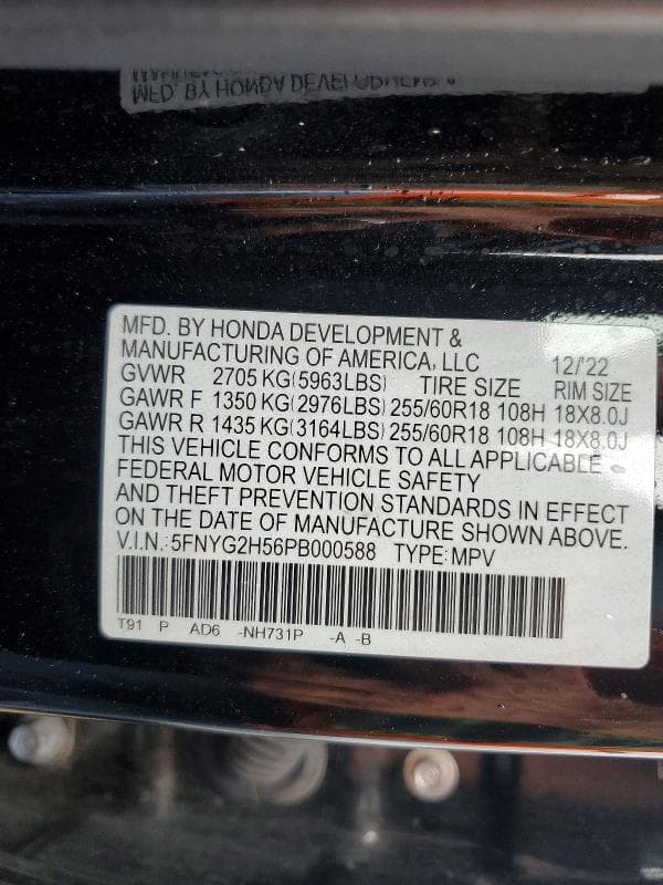 2023 HONDA PILOT EXL 13