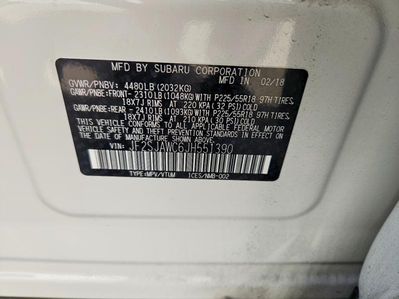 2018 SUBARU FORESTER 2.5I TOURING 14