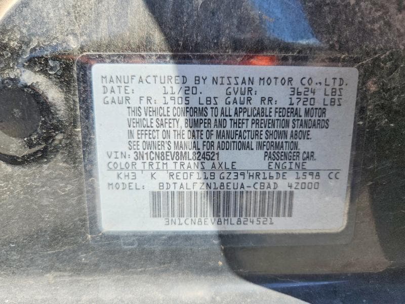 2021 NISSAN VERSA SV 12