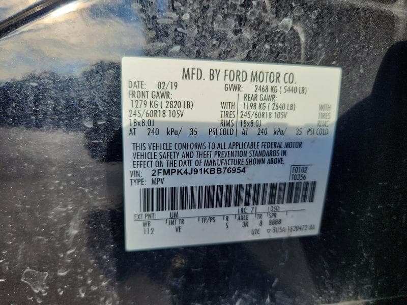 2019 FORD EDGE SEL 13