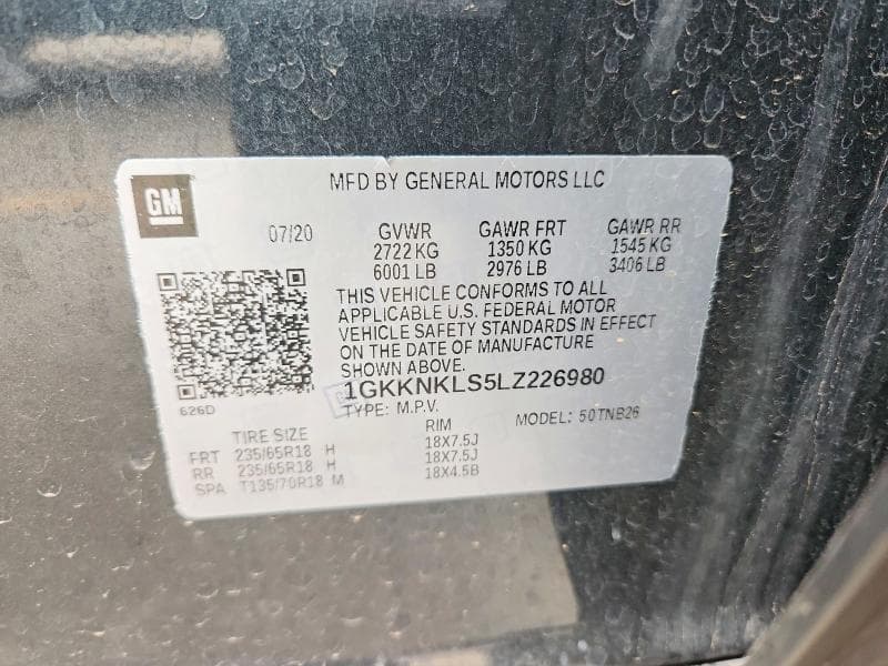 2020 GMC ACADIA SLE 13