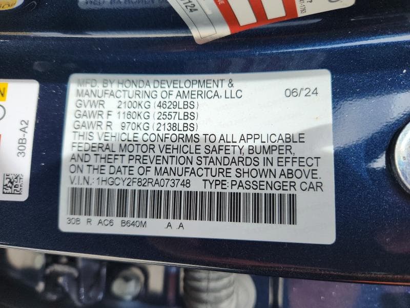 2024 HONDA ACCORD TOURING HYBRID 12