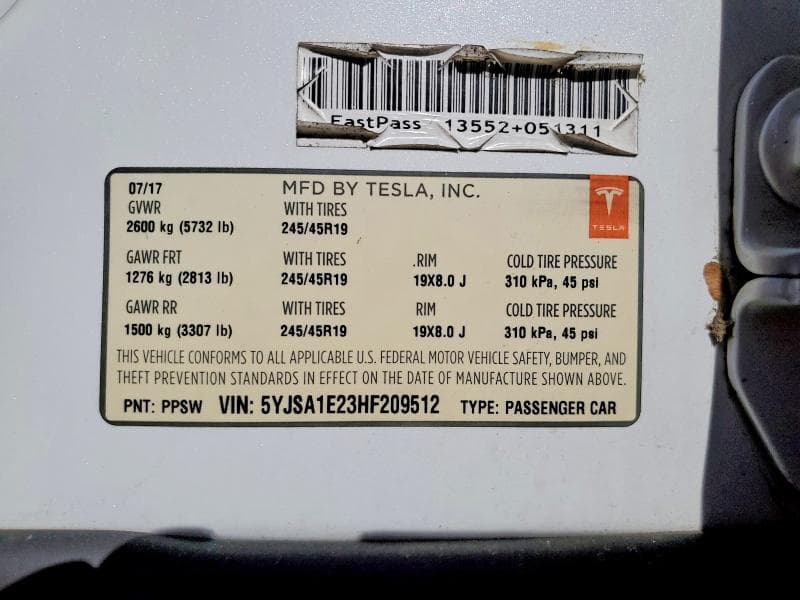 2017 TESLA MODEL S 12