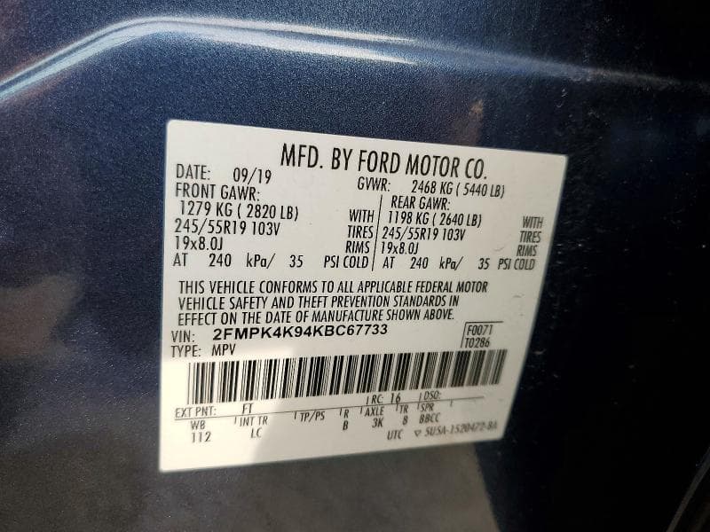 2019 FORD EDGE TITANIUM 14