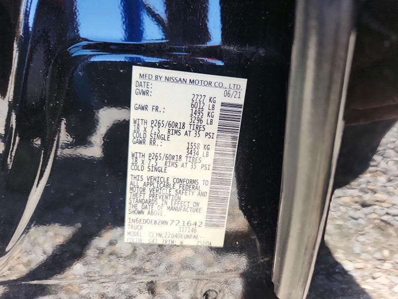 2021 NISSAN FRONTIER SV 12
