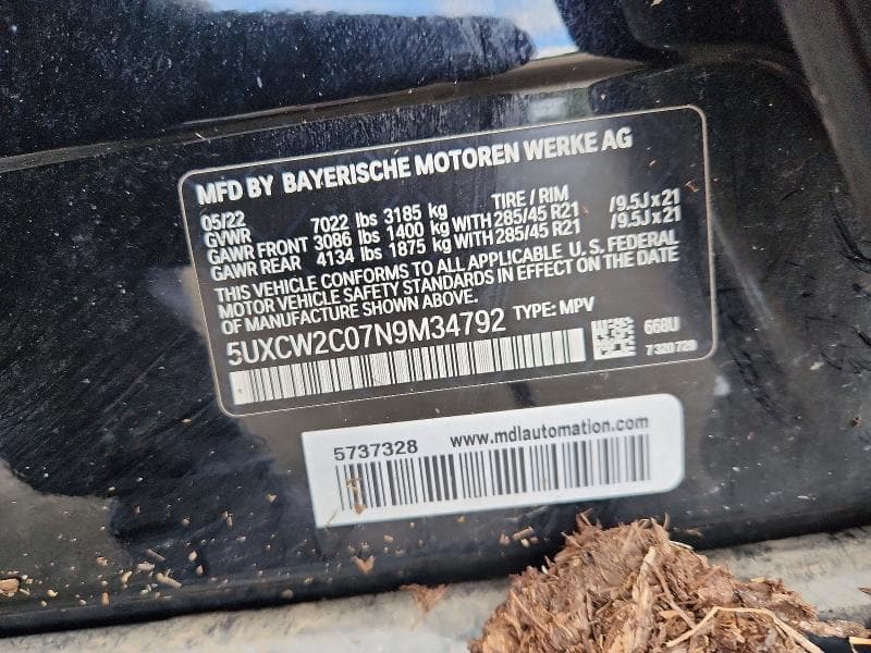2022 BMW X7 XDRIVE40I 13