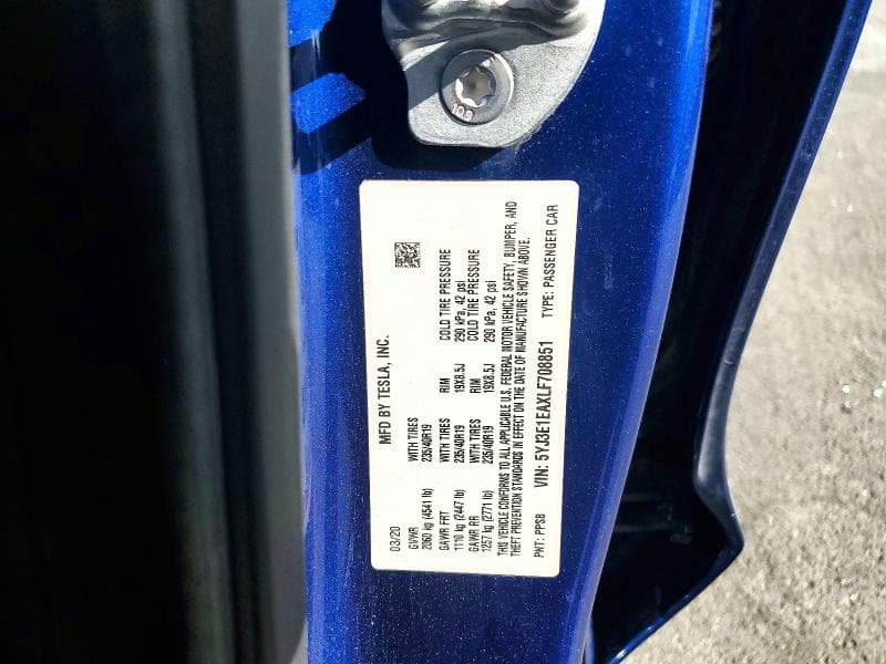 2020 TESLA MODEL 3 12