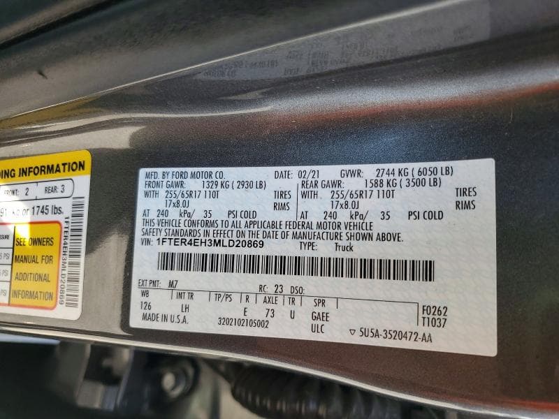2021 FORD RANGER XL 12