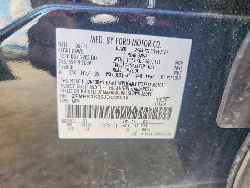 2018 FORD EDGE TITANIUM 14