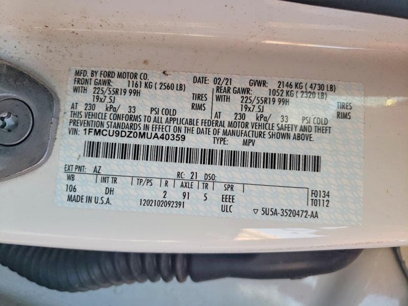 2021 FORD ESCAPE TITANIUM 13