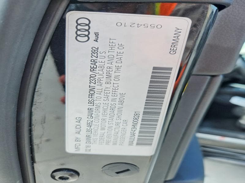 2017 AUDI A4 PREMIUM PLUS 13