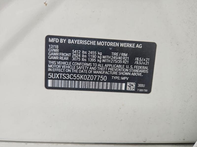2019 BMW X3 XDRIVEM40I 13