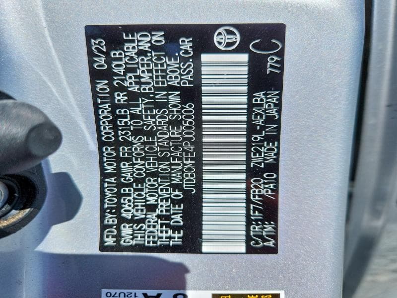 2023 TOYOTA COROLLA HYBRID LE 13