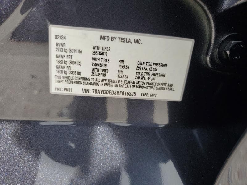 2024 TESLA MODEL Y 14