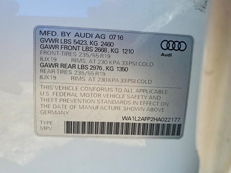 2017 AUDI Q5 PREMIUM PLUS 14