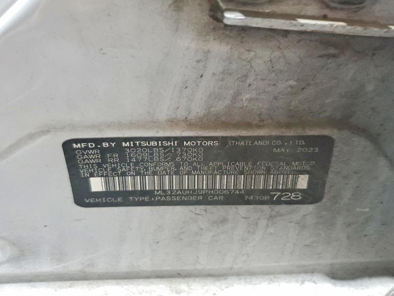 2023 MITSUBISHI MIRAGE ES 12