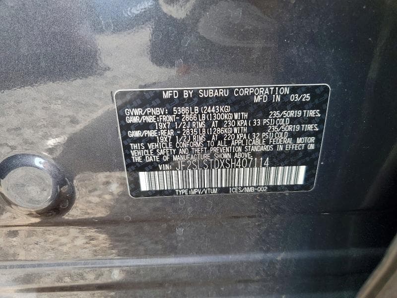 2025 SUBARU FORESTER TOURING 13