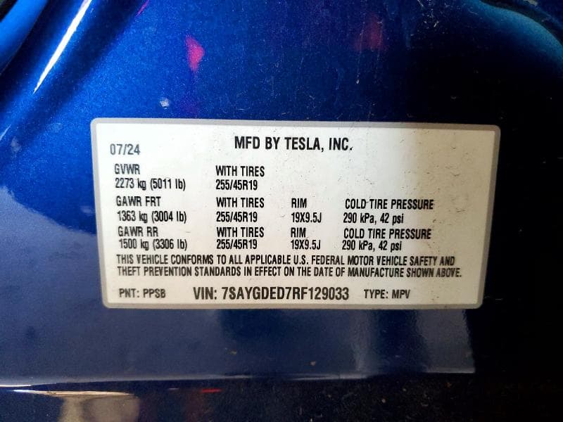 2024 TESLA MODEL Y 12