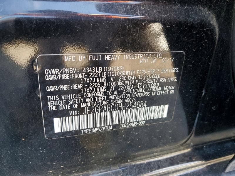 2017 SUBARU CROSSTREK PREMIUM 12