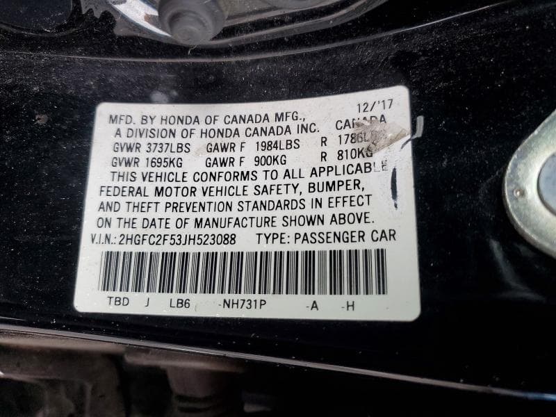 2018 HONDA CIVIC LX 12
