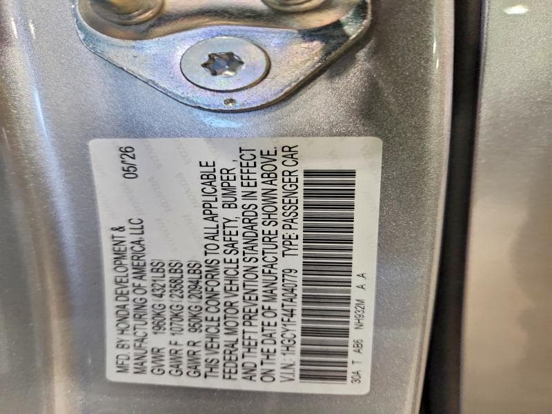 2026 HONDA ACCORD SE 12